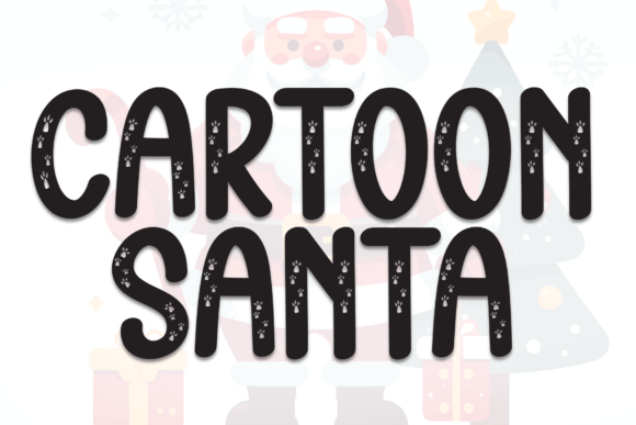 Cartoon Santa: A Whimsical Font for Festive Designs