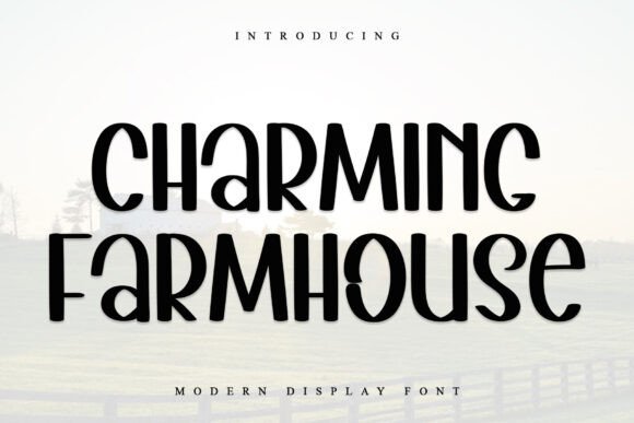 Charming Farmhouse: A Modern Display Font with Rustic Warmth