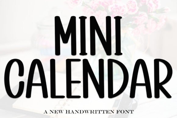 Mini Calendar: Festive Font for Holiday Designs