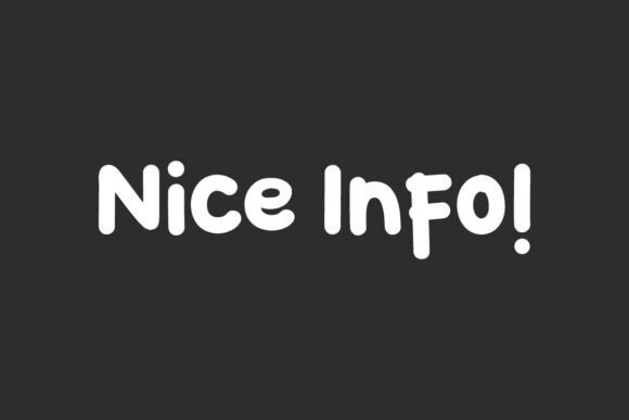Nice Info: A Playful Comic Display Font