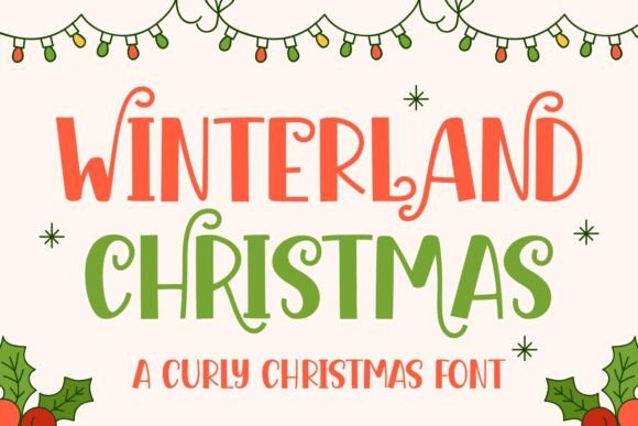 Winterland Christmas: A Curly Font for Festive Design Projects